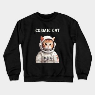 Astronaut cat in space Crewneck Sweatshirt